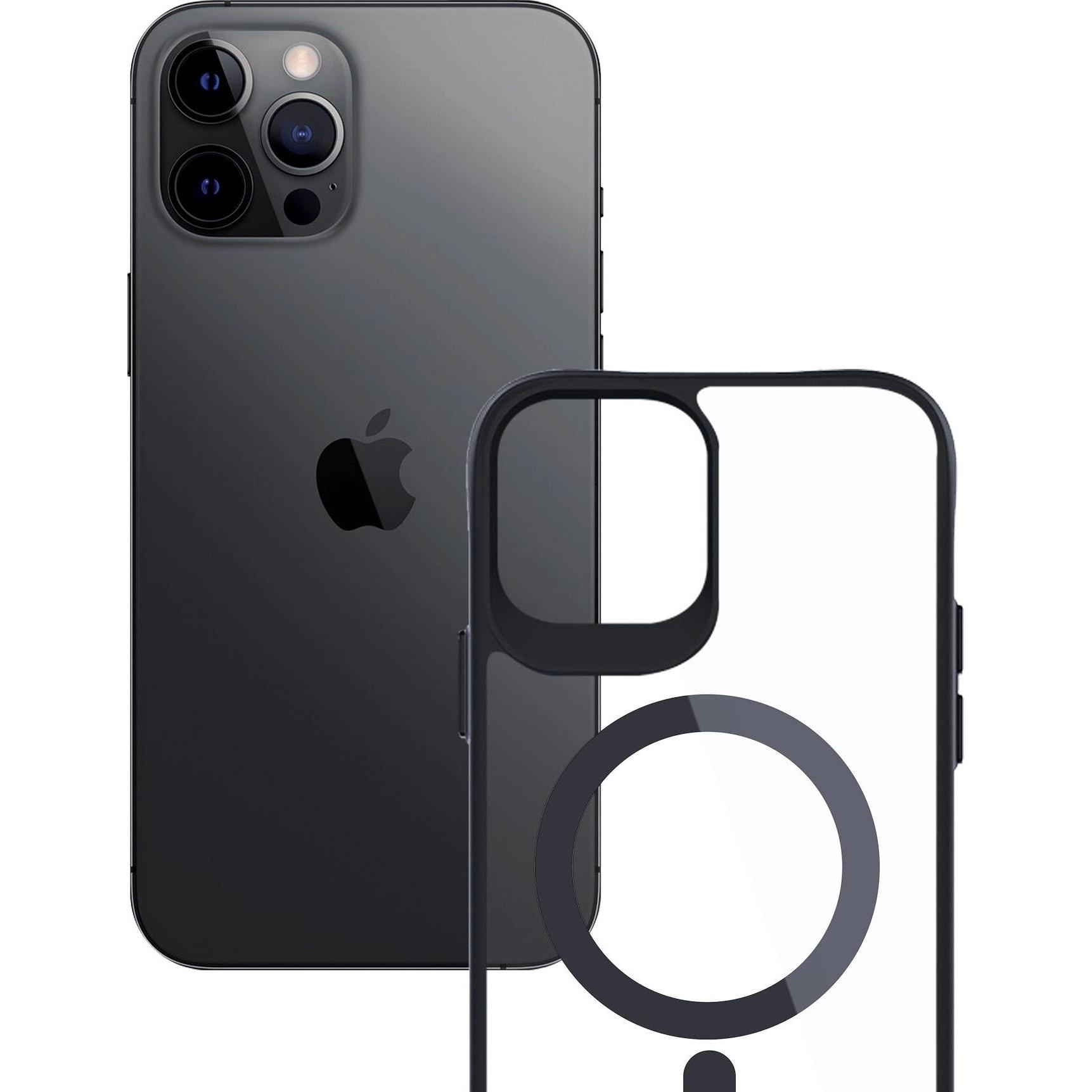 3MK Satin Armor MagCase iPhone 12 Pro Max 6.7" (Apple iPhone 12 Pro Max), Smartphone Hülle, Schwarz, Transparent