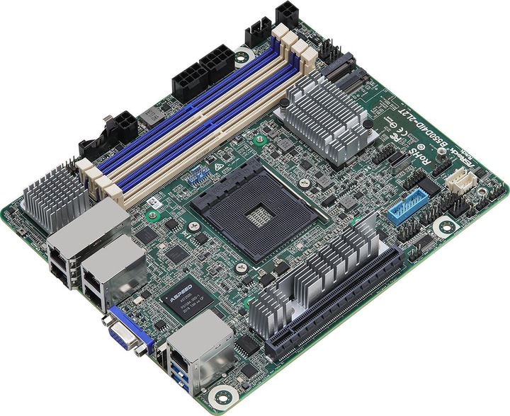 Produktbild AsRock B550D4ID-2L2T (AM4, AMD B550, Mini-ITX)
