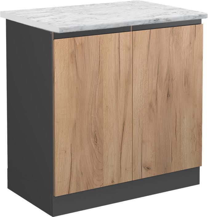 Anthrazit, Goldkraft Eiche, Marble-Weiss