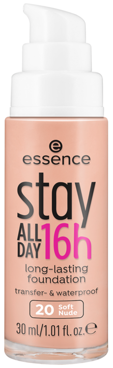 Produktbild essence stay All Day 16h long-lasting Foundation (20 Soft Nude)