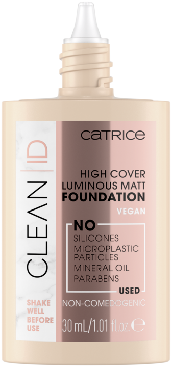 Produktbild Catrice Clean Id High Cover Luminous Matt Foundation (025 Warm Peach)