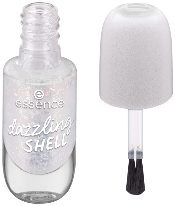 Actual product image essence Nail polish Gel Nail 18 dazzling SHELL (Multicoloured, Gel-Effect Nail Polish)