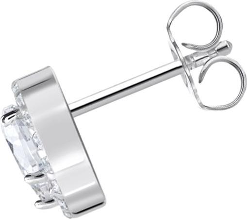 Produktbild Thomas Sabo Halo-Ohrstecker mit weissem Stein in Herzform (925 Sterlingsilber)
