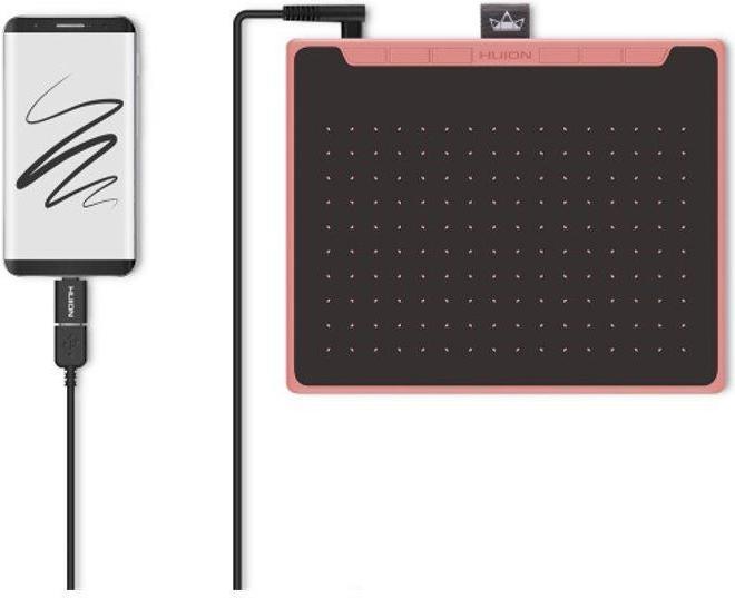 Actual product image Huion RTS-300 Graphics Tablet Pink (5080 lpi)