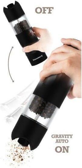 Actual product image Klausberg Gravity Electric Pepper Mill Kb-7436 (Pepper, Salt)