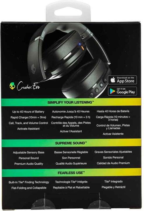 Produktbild Skullcandy Crusher Evo (keine Geräuschunterdrückung, 40 h, Kabellos, Kabelgebunden)