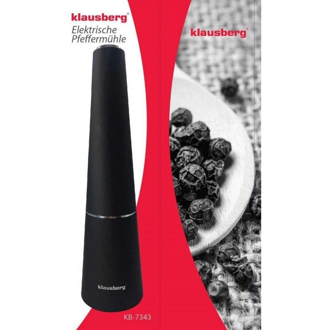 Thumbnail - Klausberg Electric Pepper Mill Kb-7343, Pfeffermühle + Salzmühle, Schwarz