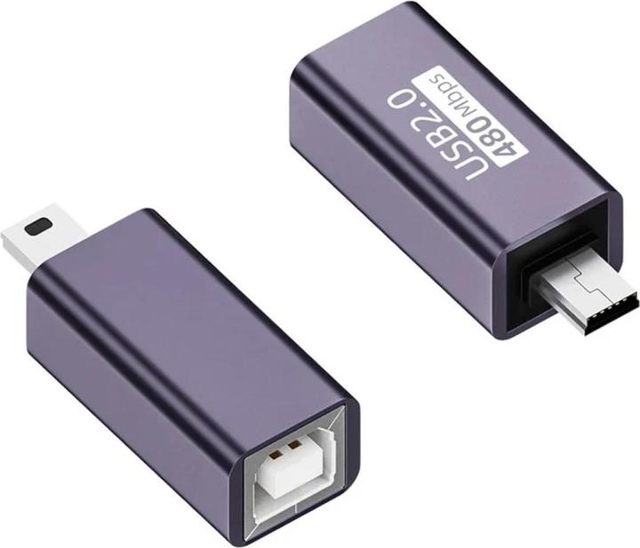 Produktbild PowerGuard USB B 2.0 (female) Buchse auf Mini USB 2.0 (male) Adapter (USB 2.0)