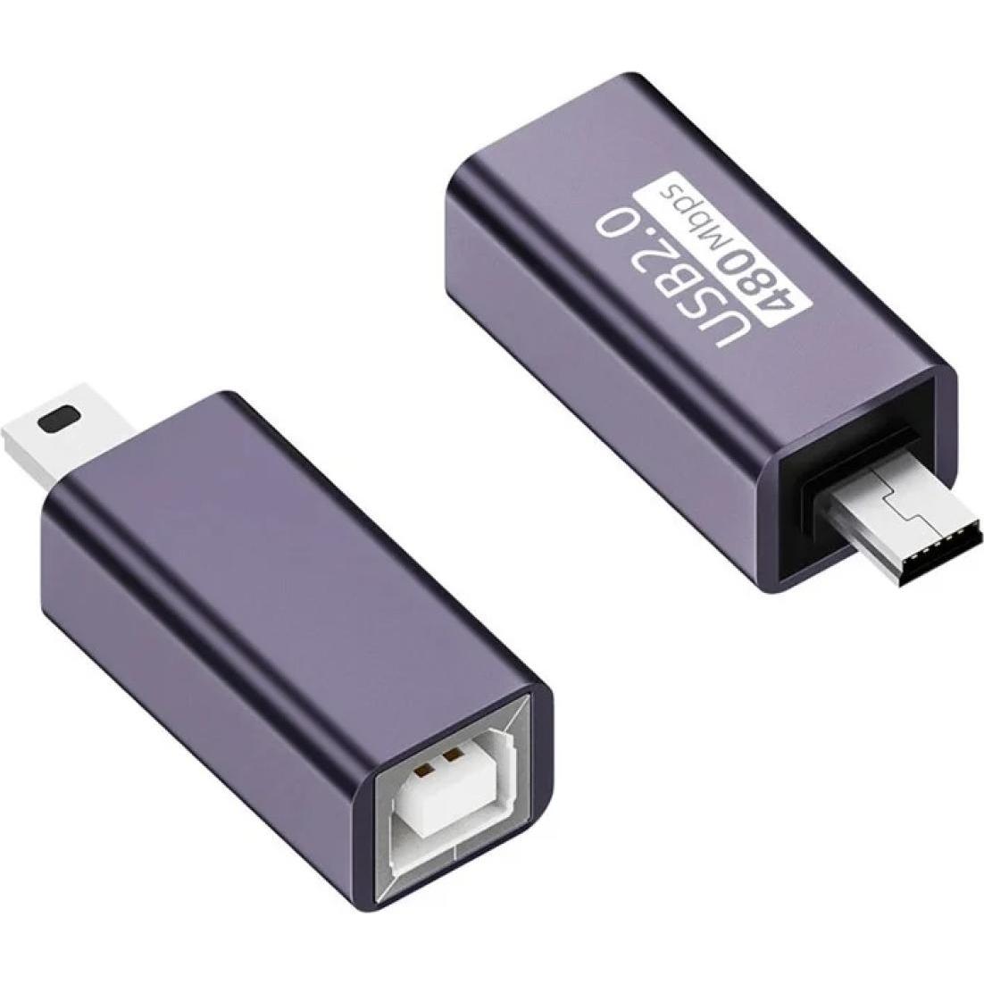 PowerGuard USB B 2.0 (female) Buchse auf Mini USB 2.0 (male) Adapter (USB 2.0), USB Kabel