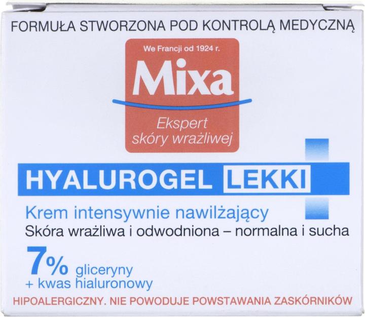 Actual product image Mixa intensely moisturizing face cream for sensitive skin 50 ml (50 ml, Day cream)