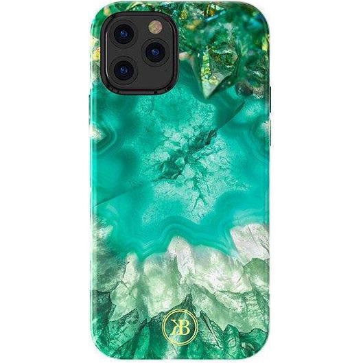 Kingxbar Agate series case decorated with printed Agate iPhone 12 mini green (Apple iPhone 12 mini), Smartphone Hülle, G...