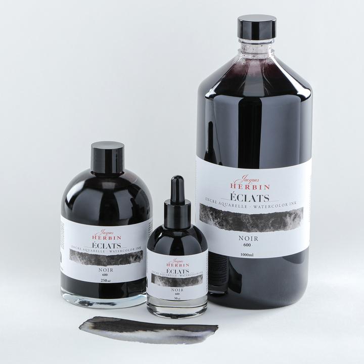 Produktbild Jacques Herbin Aquarelltine Éclats (Schwarz, 50 ml)