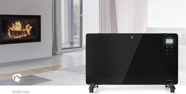 Actual product image Nedis HTPL20FBK. Type: Electric convector space heater, Cable length: 1.5 m, International protection (2000 W)