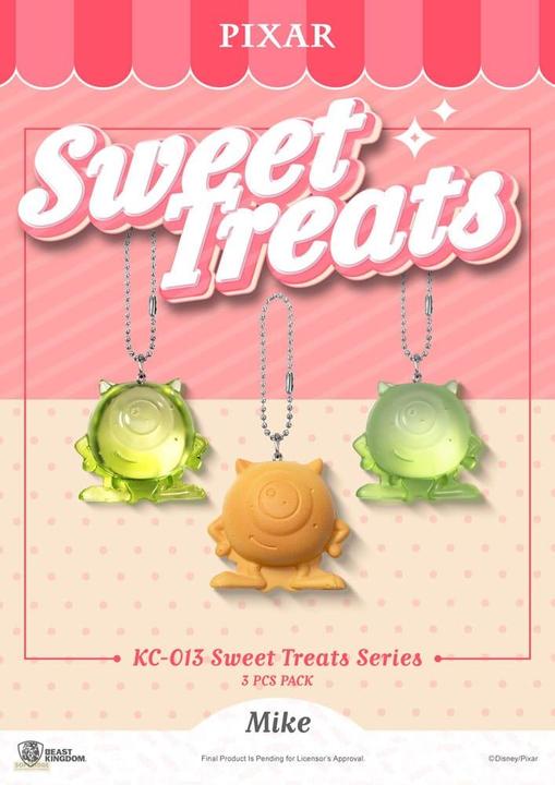 Actual product image Beast Kingdom Pixar Sweet Treats Series key ring 3-pack 4 cm