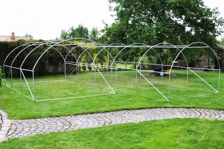 Actual product image FunFit Arched greenhouse White with vents 300x600-18m2 (White)