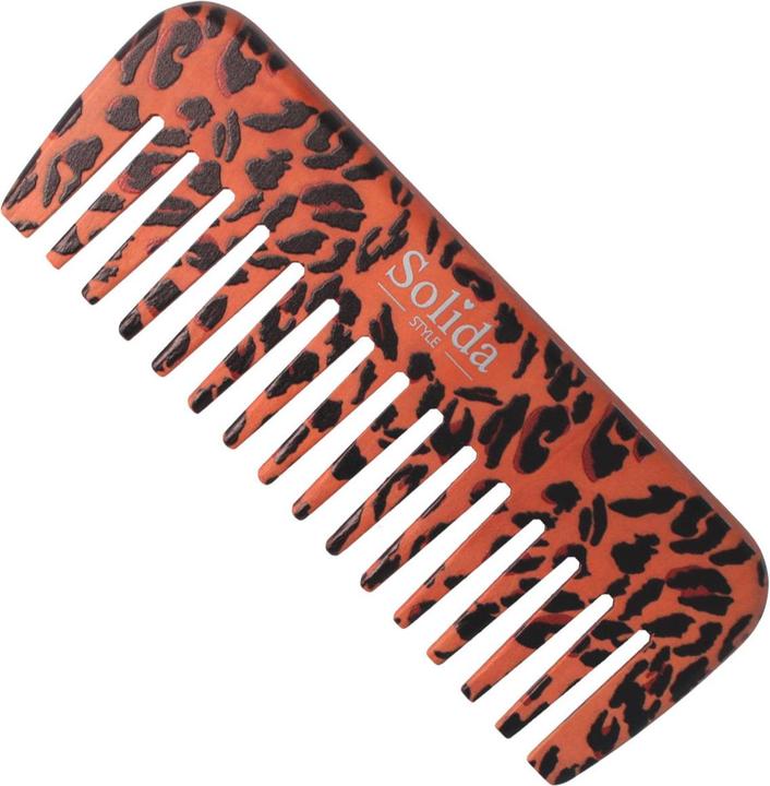 Actual product image Solida FSC birch styling comb leopard