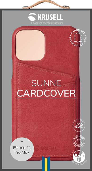Image du produit Krusell Sunne CardCover Apple iPhone 11 Pro Max vintage red (61795) (Apple iPhone 11 Pro Max)