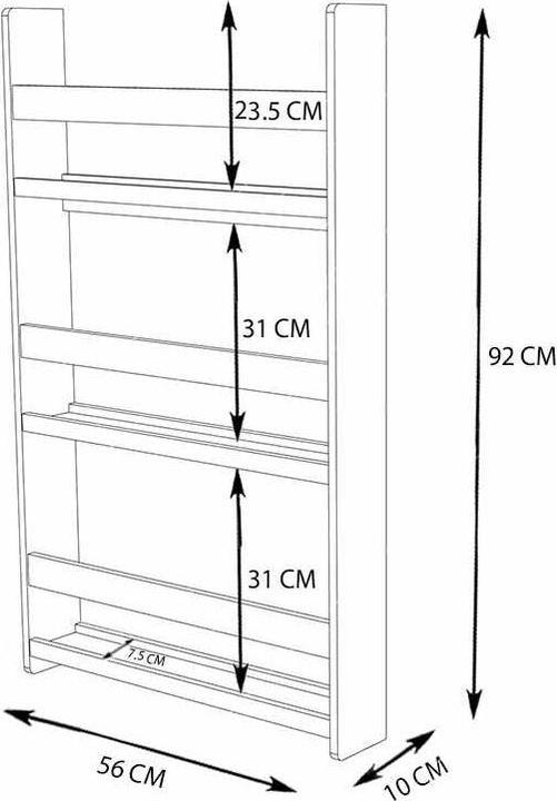 Image du produit Homitis Cove Bookshelf (56 x 10 x 92 cm)