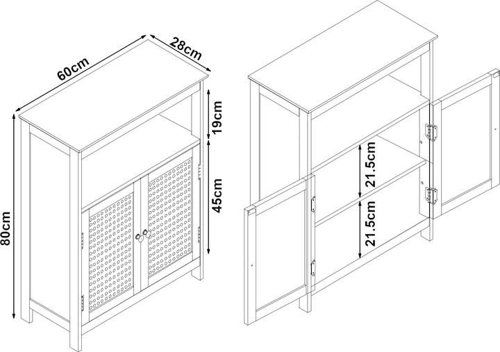 Produktbild En.Casa Karlsà¸y (60 x 28 x 80 cm)