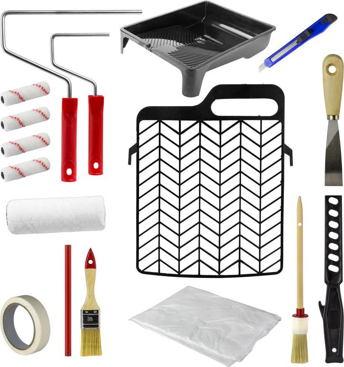 Actual product image Dema Painter Set Brush Roller Spatula 17pcs. (21 cm)