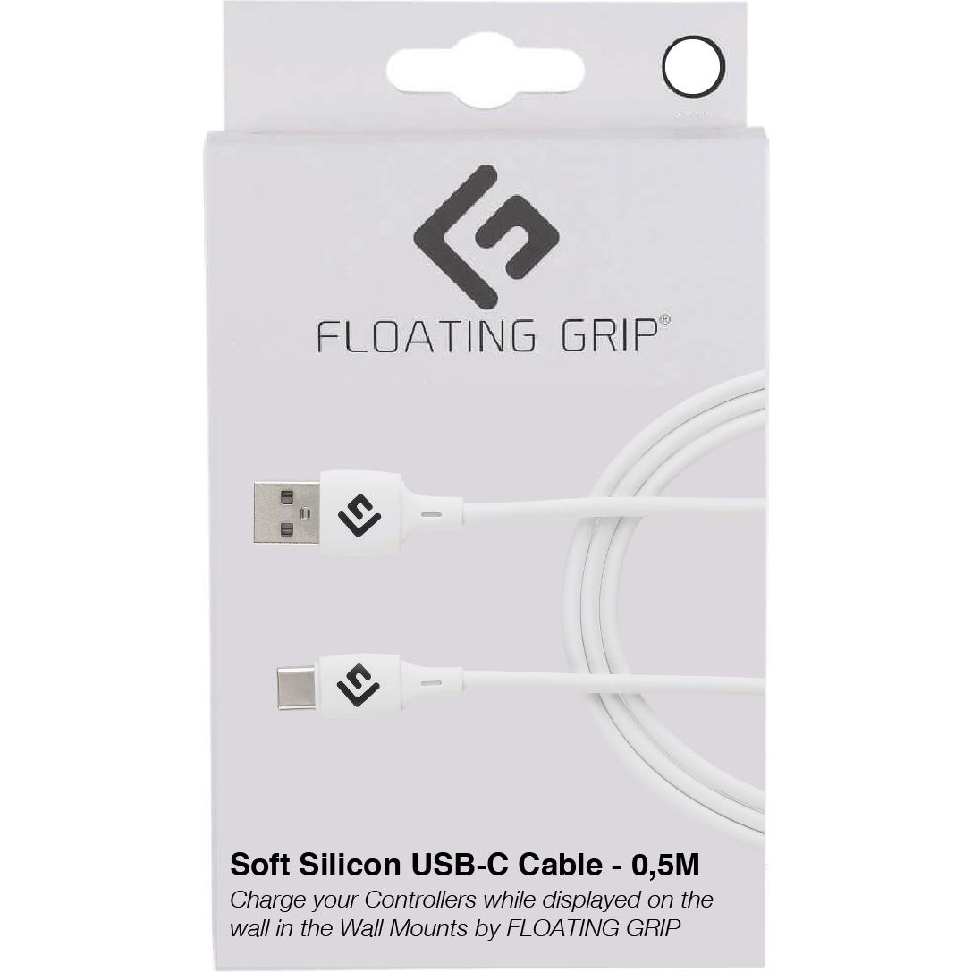 Thumbnail - Floating Grip 0,5M Silicone USB-C Cable (White) (USB 3.1), USB Kabel