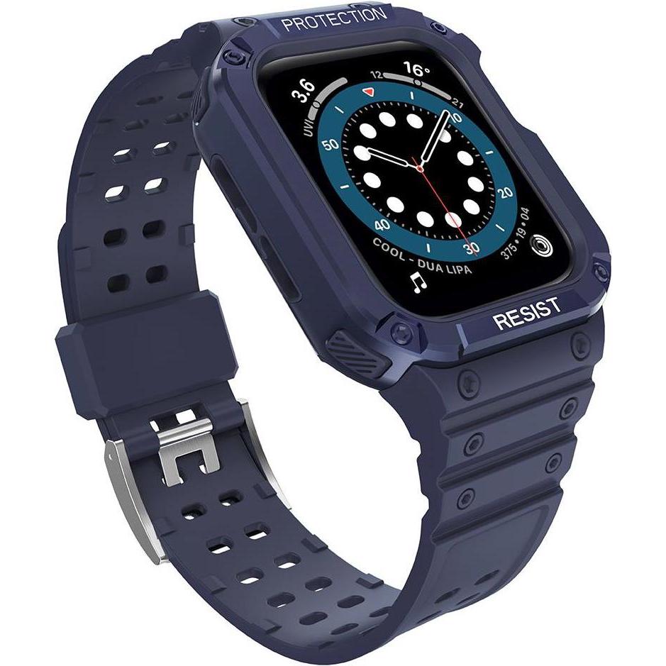 Hurtel Protect the strap with the watch case (TPU), Uhrenarmband, Blau