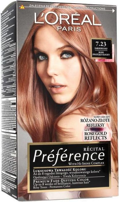 Actual product image L'Oréal Paris Preference (7.23 Dark Rose Gold)