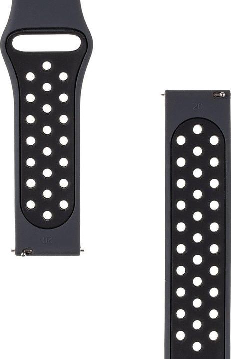 Immagine prodotto NoName Cinturino tattico 856 in silicone doppio 20 mm nero (Silicone)