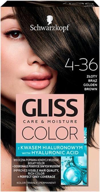 Actual product image Schwarzkopf Gliss Color Hair Dye 4-36 Golden Brown (4-36 Golden Brown)
