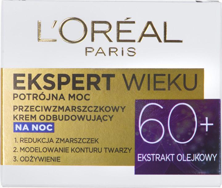 Actual product image L'Oréal Paris L'Oréal Age Specialist Expert Age 60+ anti-wrinkle night cream rebuilding 50ml (50 ml, Night cream)