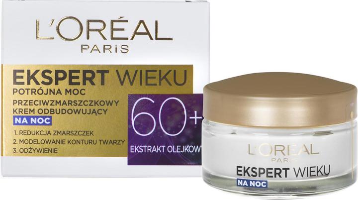 Actual product image L'Oréal Paris L'Oréal Age Specialist Expert Age 60+ anti-wrinkle night cream rebuilding 50ml (50 ml, Night cream)