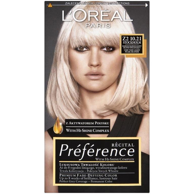 Thumbnail - L'Oréal Paris, Haarfarbe, L'Oréal Preference hair dye Z2 10.21 Stockholm (Z2 10.21 Stockholm)