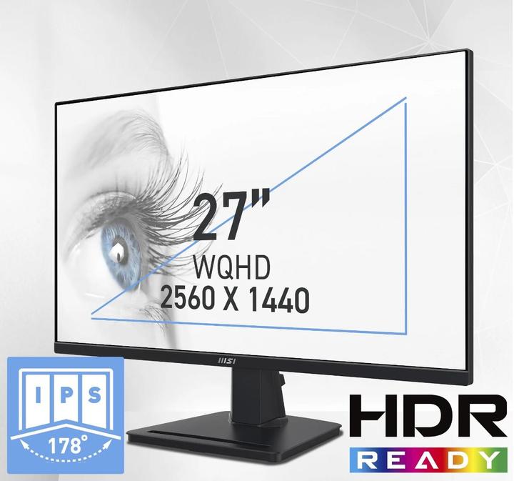 Produktbild MSI PRO MP275QDE / 27" / Office Monitor TFT (2560 x 1440 Pixel, 27")