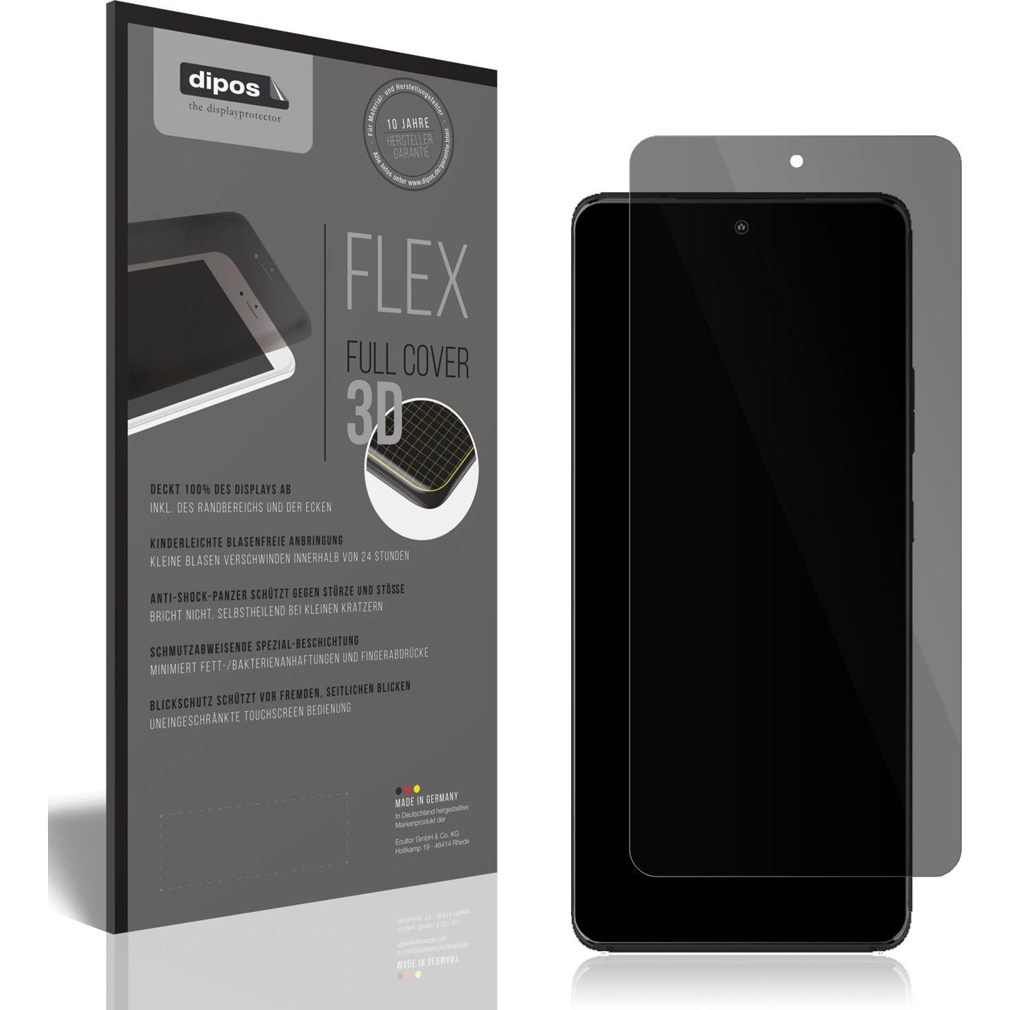 Dipos Blickschutzfolie 2-Way Anti-Shock (2 Stück, Motorola Edge 30 Fusion), Smartphone Schutzfolie, Transparent