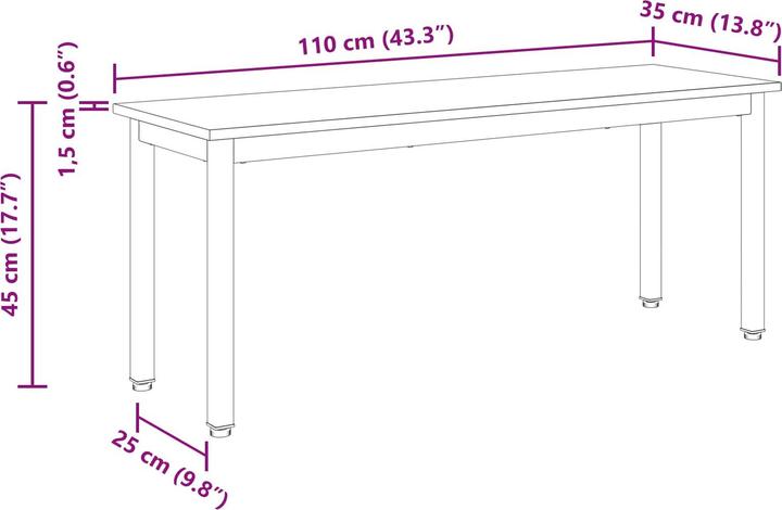 Produktbild vidaXL Bank (35 cm)