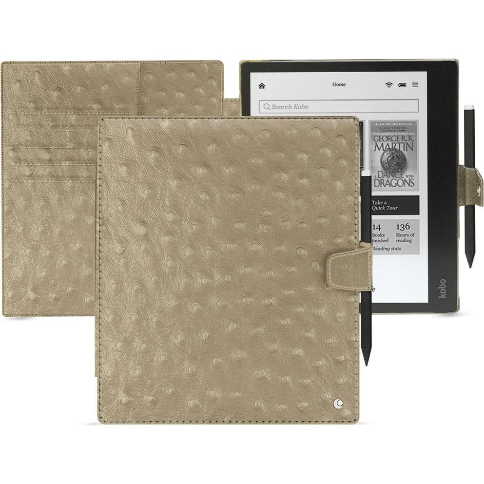 Noreve Lederschutzhülle Kobo Elipsa 2E, eReader Zubehör, Beige