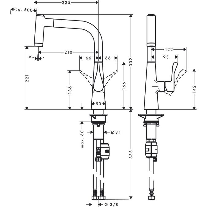 Thumbnail - hansgrohe, Küchenarmatur, Metris Edelstahl
