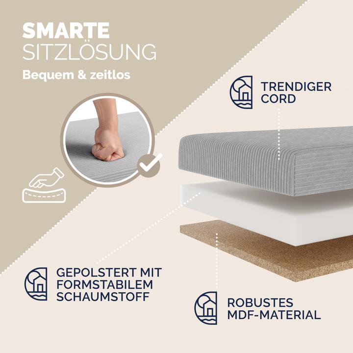 Image du produit Casaria Coffre de siège Cord (114 cm)