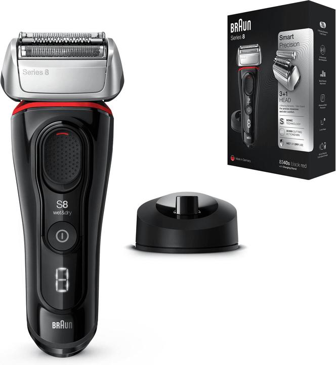 Produktbild Braun Shaver 8340s Cordless, Charging time 1 h, Wet use, Lithium Ion, Number of shaver heads/blades 4, Juo
