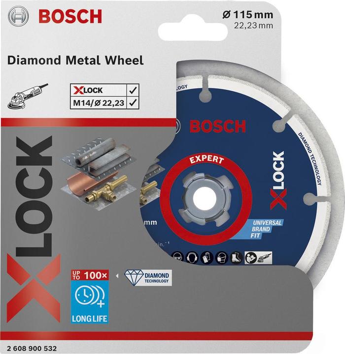 Produktbild Bosch Professional Zubehör EXPERT Diamond Metal Wheel X-LOCK Trennscheibe, 115 x 22,23 mm