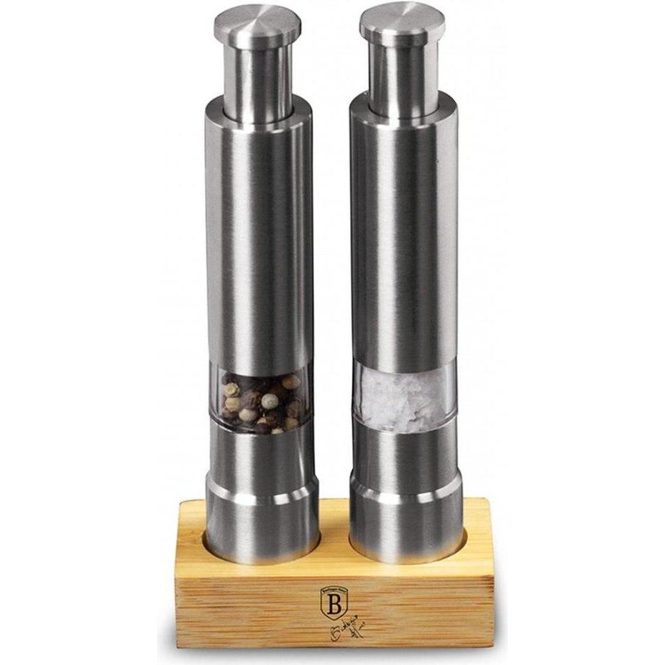 BerlingerHaus Pepper And Salt Grinders Bh-7783, Pfeffermühle + Salzmühle, Silber