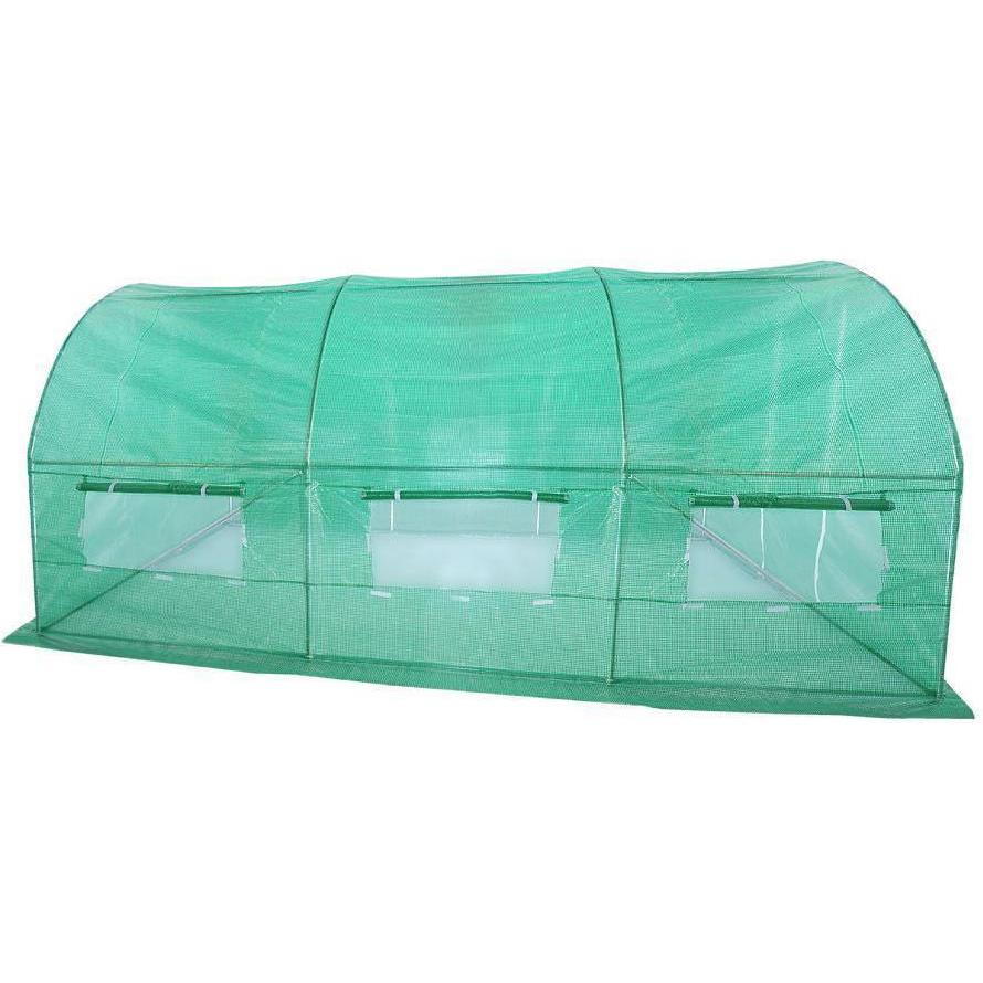 FunFit, Gewächshaus, Arched greenhouse Green with vents 200x300-6m2 (Green)