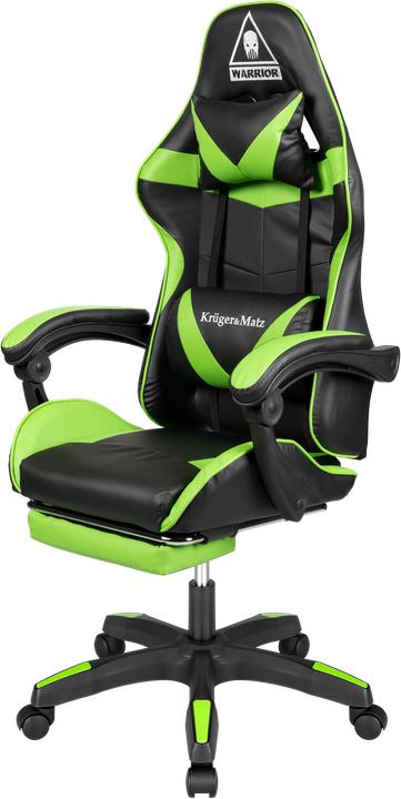 Actual product image Krüger&Matz Gaming chair Kruger & Matz Warrior GX-150 Gaming Chair, Black-green