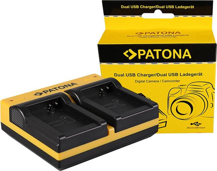 Immagine prodotto Patona Caricatore doppio per Canon NB-10L Powershot G16 SX 40 H SX40 SX-40 SX40 HS SX40H incl. Micro-USB (Caricabatterie per fotocamere)