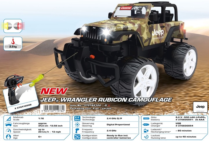 Actual product image Carrera Jeep Wrangler Rubicon