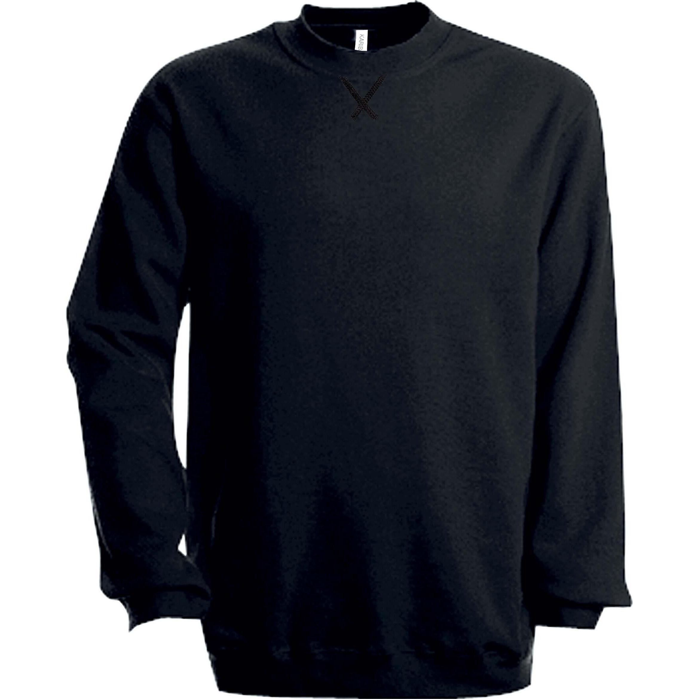Kariban, Herren, Pullover, Col Rond, Schwarz, (XS)