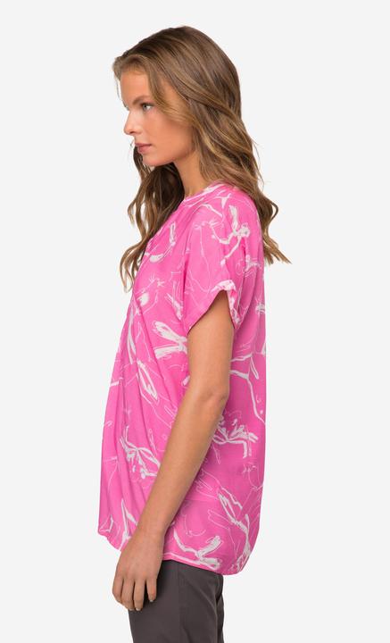 Produktbild Laurasøn Bluse, oversized, Robben Print, Stehkragen, Halbarm (S)