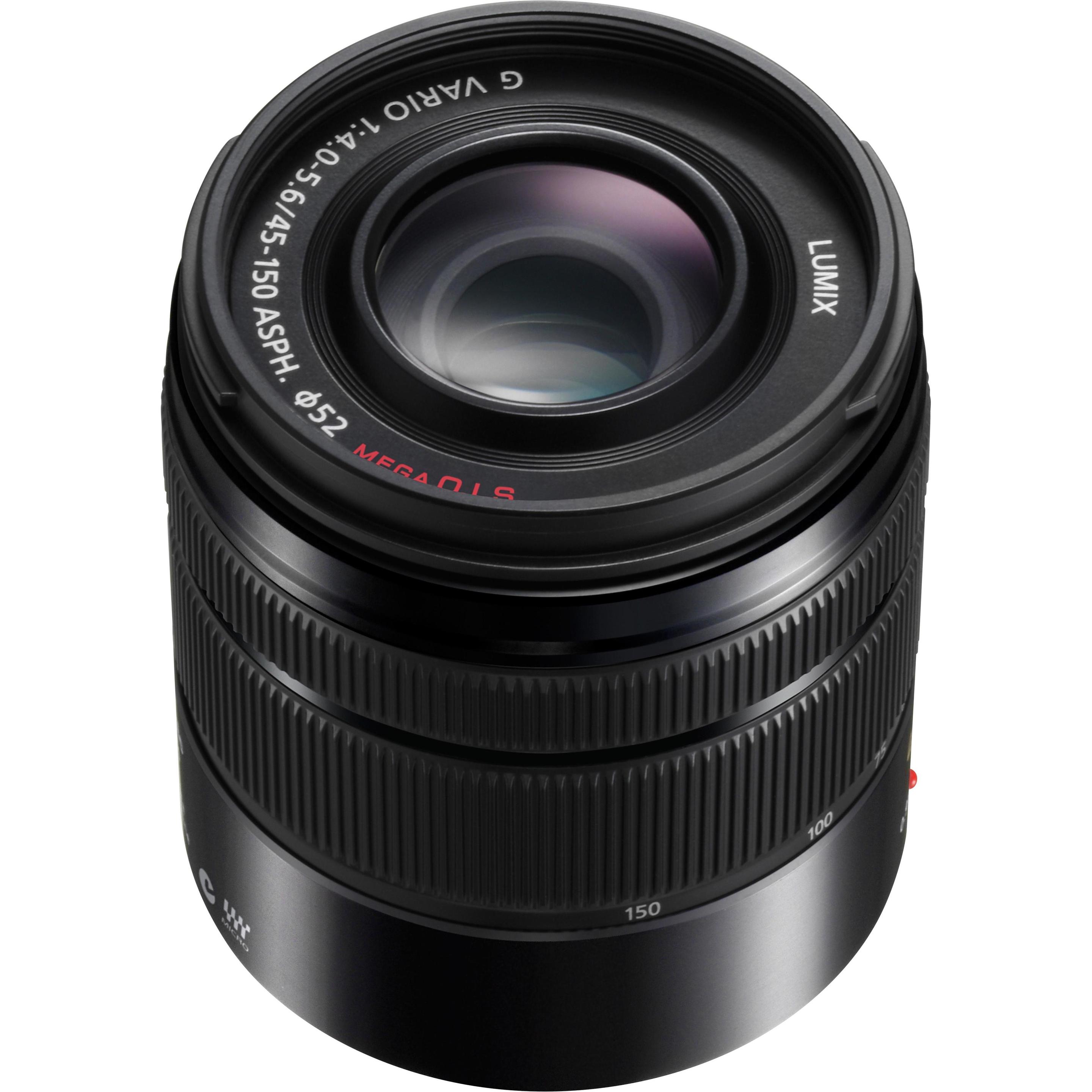 Panasonic LENS G 45-150MM Black (Micro Four Thirds, Vollformat), Objektiv, Schwarz