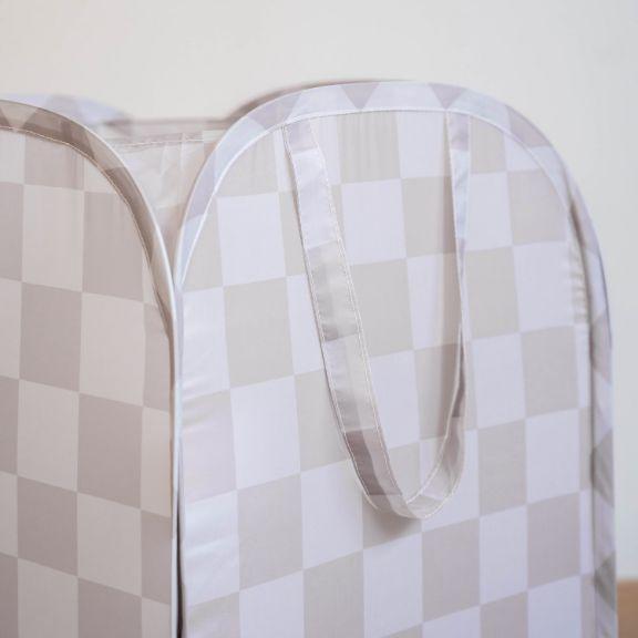 3 Sprouts RC Pop-Up Wäschekorb /Checkerboard/Beige - Galaxus