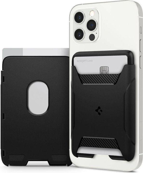 Produktbild Spigen Rugged Armor MagSafe universal magnetic card wallet black (Apple iPhone 12)